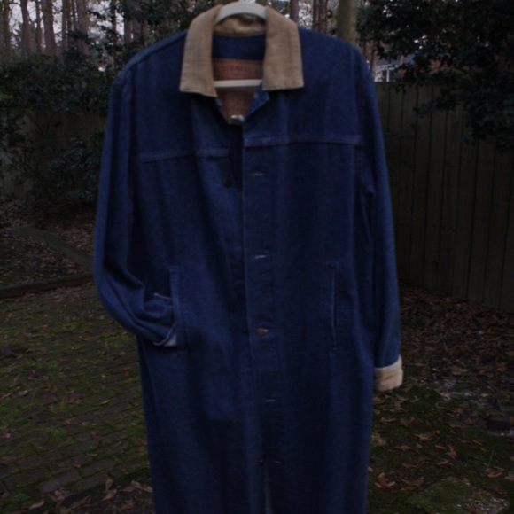 Vintage Levi’s Denim Duster with Cord accent - Picture 2 of 4